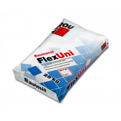 Adeziv flexibil pentru placari ceramice la interior si exterior BAUMIT FlexUni, 25 kg